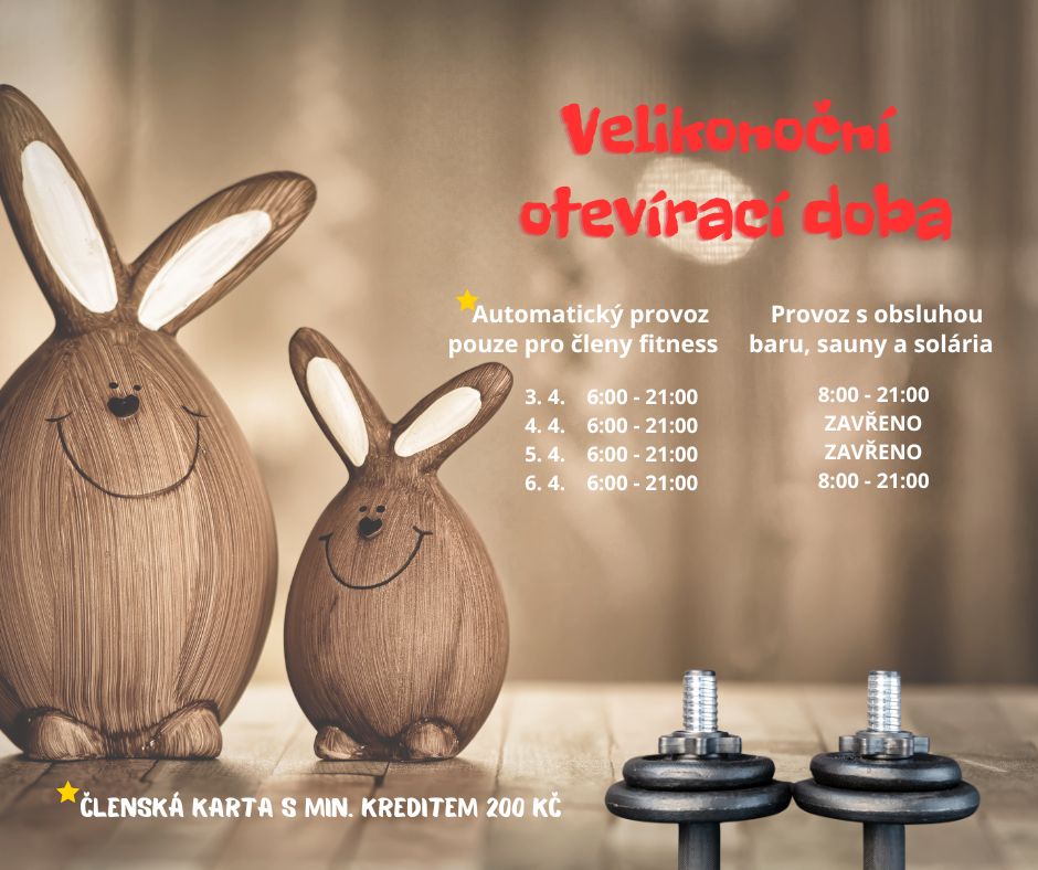 Automatický provoz Provoz s obsluhou pouze pro členy fitness baru sauny a solária 24.12. 600 2100 900 1100 25.12. 600 2100 ZAVŘENO 26.12. 600 2100 ZAVŘENO 27.12. 600 2100 800 2100 28. 2